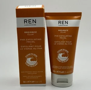 AUTHENTIC NEW REN SKINCARE Radiance PHA Exfoliating Facial 1.69oz - Picture 1 of 5