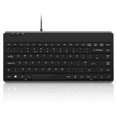 Perixx PERIBOARD-409 P DE Mini PS/2-Tastatur schwarz - Bild 1 von 2
