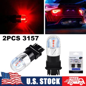 2458 3157 3057 Bright Red LED Bulbs Rear Reverse Backup Side Marker Tail Light - Picture 1 of 10