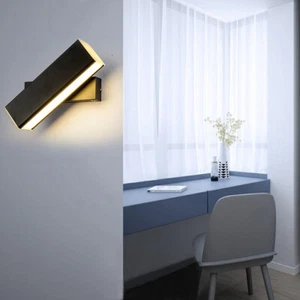2W/6W LED Acrylic Wall Light Rotatable Lamp Fixture Hotel Bedside Lighting Aisle - Picture 1 of 21