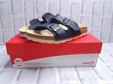 Superfit Boy's Footbed Sandals Size UK 3 Summer Slip-On Slider Navy 