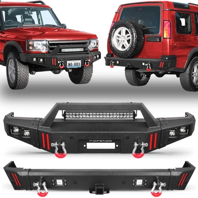 Front / Rear Bumper w/ LED Lights & D-rings For 1999-2004 Land Rover Discovery 2 - Image 1 of 4