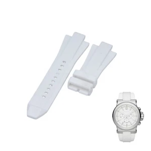 Correa de reloj MK8153 29 mm de goma blanca para Michael Kors - Imagen 1 de 7
