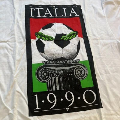 Camiseta de fútbol vintage NIKE X 1990 Copa Mundial de Italia - para hombre grande puntada única Foto 1 de 4