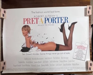 ROLLED PRET-A-PORTER (READY TO WEAR) 1994 DOUBLE-SIDED MOVIE POSTER 30x40 LOREN - Picture 1 of 2