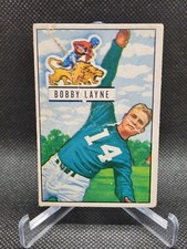 1951 Bowman Set-Break #102 Bobby Layne Detroit Lions Football Card