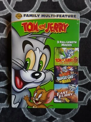TOM AND JERRY 3 FULL LENGTH MOVIES DVD - BRAND NEW FACTORY SEALED - WARNER BROS  - Image 1 of 3