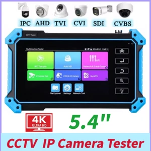 Probador de cámara 4K 8MP IPC wifi AHD CVI TVI CVBS prueba de monitor analógico 5,4 pulgadas - Imagen 1 de 10
