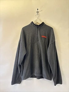 Vintage ESPN The Magazine Quarter Zip Fleece Pull Over Gray Jacket Size XL - Picture 1 of 10