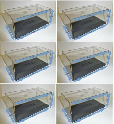 6 scatole vetrina con base per miniature scala 1/43 alta 8 cm (furgone) - Immagine 1 di 4