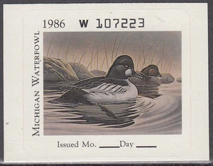 USA Michigan MNH Waterfowl 1986 Jaffe MI11 Wert 23,00 $ - Bild 1 von 1