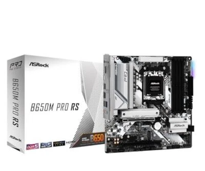 NEW ASRock Motherboard B650M Pro RS Compatible with AMD Ryzen 7000 Series CPUs - Image 1 of 4
