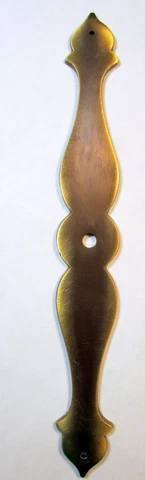 Large Escutcheon BackPlate Cabinet Drawer Pull Door Handle Antique Brass Cast Cover
