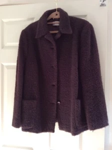 Wool Jacket Fully Lined By Luis Civit Of Barcelona Size 44 Ins Chest Aubergine - Picture 1 of 10