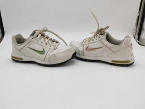 Nike Remix Jr White & Pink Golf Shoes Water Resistant 379211-101 Kids Youth Sz 3 - Picture 1 of 10