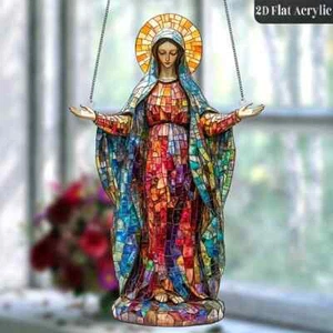 Virgen María Madre de Jesús Atrapasol Efecto Vitral Colgante Decoración Regalo - Imagen 1 de 3