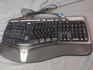 Microsoft Natural Ergonomic Keyboard 4000 v1 USB Wired KU-0462 CLEANED & TESTED - Picture 1 of 2