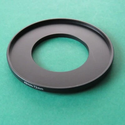 43mm-72mm Stepping Step Up Male-Female Lens Filter Ring Adapter 43mm-72mm - Image 1 of 2