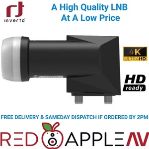 Latest Inverto Black Ultra Twin 0.2dB Twin LNB FreeSat Astra 1 Astra 2 Hotbird - Picture 1 of 9