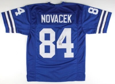 Jay Novacek Inscribed #84 Signed Jersey (JSA COA) Dallas Cowboys Superbowl Champ - Image 1 of 4