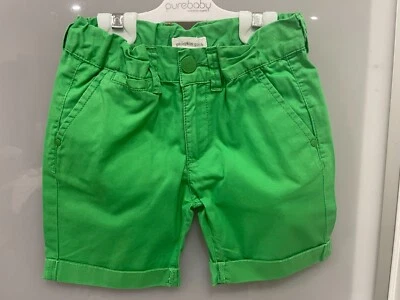 PUMPKIN PATCH - Boy's Green Shorts(Adj Waist) - Size 3 EUC - image 1 of 4