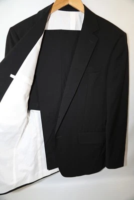 #251 DSQUARED  Milano Cut Solid Black Two Button Suit Size 40 R - Image 1 of 4