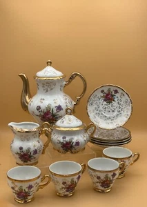 Arnart Creation inspiriert Vintage Made in Japan Porzellan Blumen 14 Stück Teeservice - Bild 1 von 9