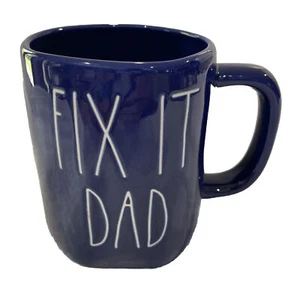 Rae Dunn Coffee Mug "FIX IT DAD" Dark Blue w/ White Lettering, Dad Mug NEW - Picture 1 of 8