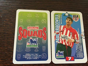 Tarjeta coleccionable Subbuteo Squads 1996: Sunderland - Paul Bracewell - Imagen 1 de 1