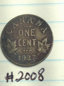 1927 petit cent du Canada ARTICLE GEORGE V #2008