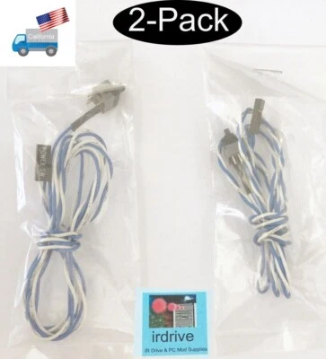 2er Pack: PC Gehäuse Frontplatte ATX Mainboard Drucktaster Ein/Aus Netzschalter Kabel - Bild 1 von 4