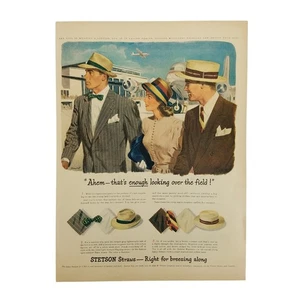 1947 Stetson Strohhüte Vintage Druck Werbung rechts Millinery zum Mitbrisen - Bild 1 von 2