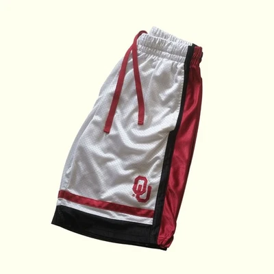 NCAA OU SOONERS VTG 90s OKLAHOMA FOOTBALL BASKETBALL COLOSSEUM 10" SHORTS SZ M - Image 1 of 4