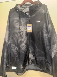 Nike Storm-FIT Giacca da Corsa Uomo 3XL Alta Nera Fumo Giacca a Vento con Cappuccio - Foto 1 di 4