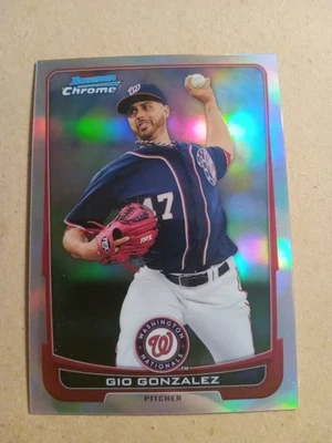 2012 Bowman Chrome переливающаяся карточка Джио Гонсалеса No61 - Изображение 1 из 2