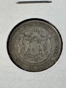 1883 Bulgaria 50 Stotinki Silver Coin - Picture 1 of 8