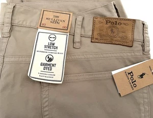 Polo Ralph Lauren Sullivan Cotton Stretch Slim Fit Pants 40x30 Khaki - Picture 1 of 2