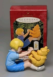 CHRISTMAS - 1999 HALLMARK KEEPSAKE ORNAMENT PLAYING WITH POO - Picture 1 of 14
