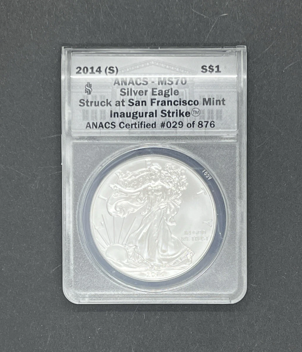 2014 Grade MS 70 ANACS Certified Silver Bullion Coins for sale | eBay