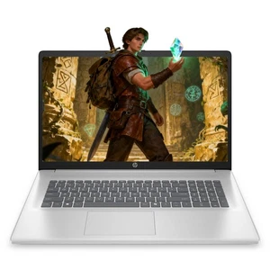 HP 17.3"FHD Laptop computer 2.7 GHz ~ 4.3 GHz AMD Ryzen 5-7430U 32GB RAM 2TB SSD - Picture 1 of 6