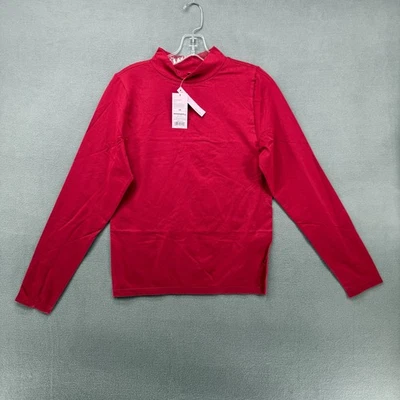 Top Wild Fable Niñas 2X Rojo Carmesí Sin Costuras Elástico Cuello Simulado Manga Larga Nuevo con Etiquetas Foto 1 de 4