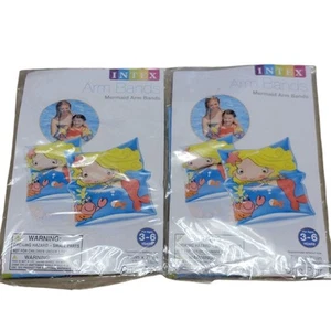 Intex Mermaid Arm Bands Lot of 2 Age 3-6 Yrs Swim Training Aid Inflatable Pool - Picture 1 of 4