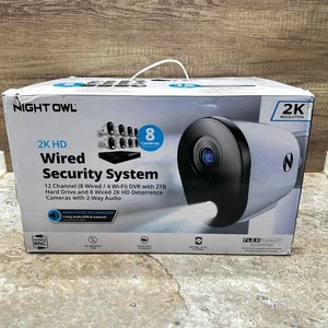 Night Owl 2K HD Wired Security System 12 Channel DVR 8 Cameras 2TB 2-Way Audio - Picture 1 of 15