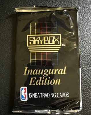1990-91 SKYBOX SERIES 1 NBA BASKETBALL NEE SEALED 15-CARD WAX PACK - Image 1 of 4