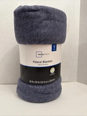 Manta polar Mainstays doble azul brezo 66x90 pulgadas Foto 1 de 4