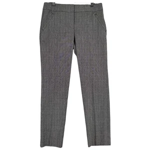 Pantalón a medida Ann Taylor Loft Julie ajustado patrón a cuadros bolsillos laterales talla 6 - Imagen 1 de 8