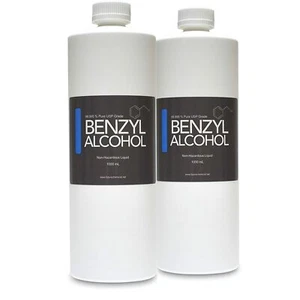 BENZYL ALCOHOL 2 Bottles of 32 oz. 1000 ML USP Grade 99% Pure BPA free plastic - Picture 1 of 1