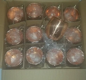 12 Grey Goose Collection Copper Moscow Mule Brass handle Mugs/Cups FLY BEYOND - Picture 1 of 2
