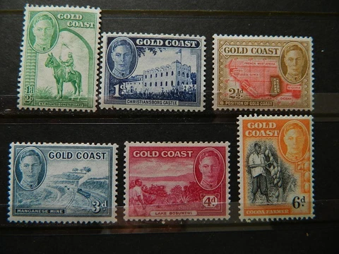 2312 GOLD COAST SC# 130 137 (SG 135 142  MOUNTED MINT  (LOT B) Cover