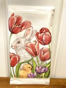 Mary Lake Thompson "Rabbit in the Tulips" Flour Sack Towel - Picture 1 of 1